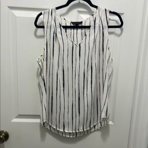 Banana Republic Black and White Striped Tank Top